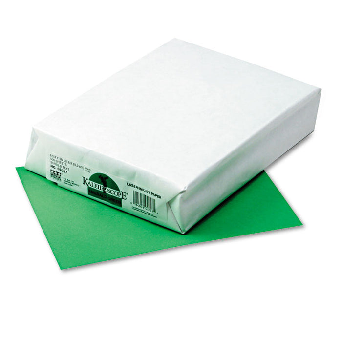 Kaleidoscope Multipurpose Colored Paper, 24 lb Bond Weight, 8.5 x 11, Emerald Green, 500/Ream