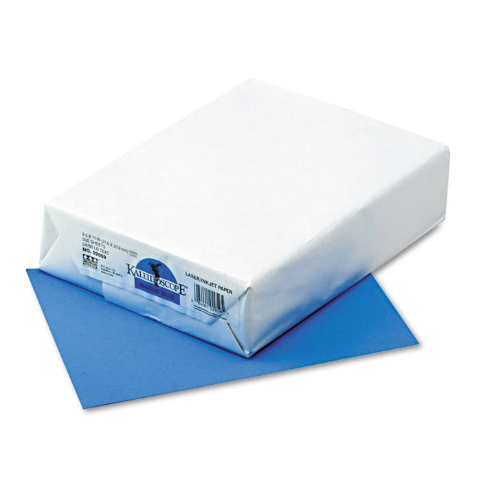 Kaleidoscope Multipurpose Colored Paper, 24lb, 8.5 x 11, Marine Blue, 500/Ream
