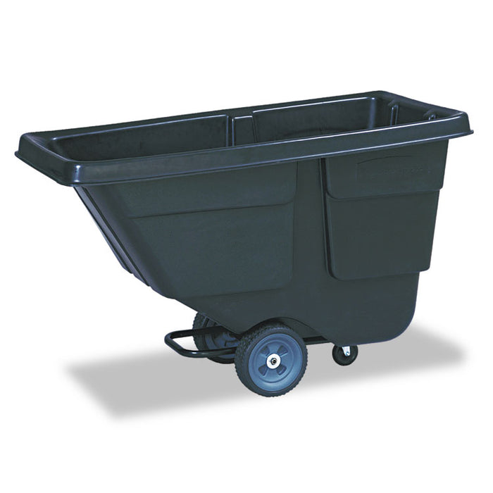 Tilt Truck, Rectangular, Plastic with Steel Frame, 300 lb Capacity, Black