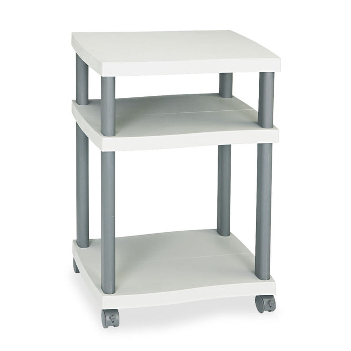 Wave Design Printer Stand, Three-Shelf, 20w x 17.5d x 29.25h, Charcoal Gray
