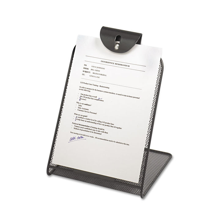 Onyx Mesh Copyholder w/Steel Ball Fastener, Black