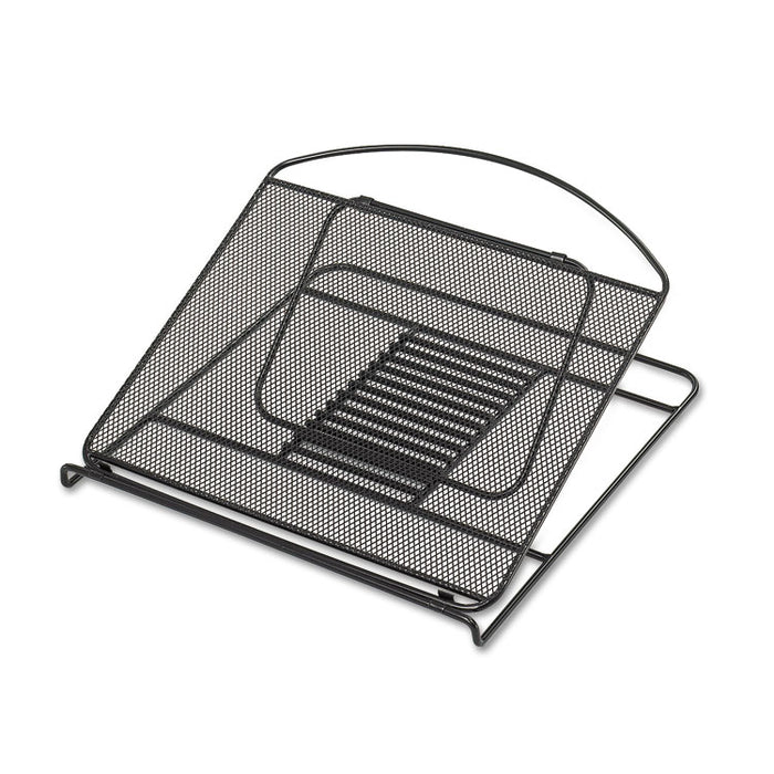 Onyx Adjustable Steel Mesh Laptop Stand, 12 1/4 x 12 1/4 x 1, Black