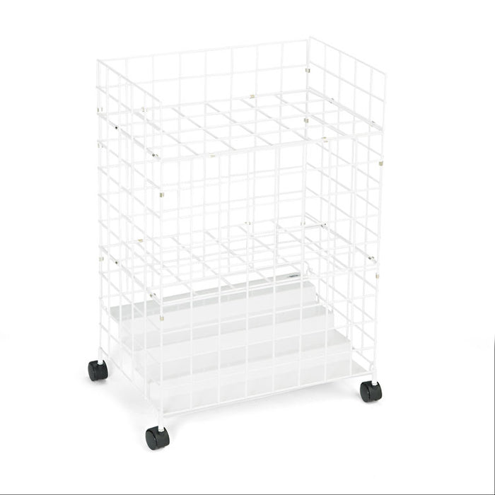 Wire Roll Files, 24 Compartments, 21w x 14.25d x 31.75h, White