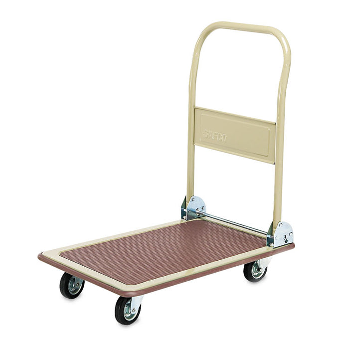 FoldAway Platform Trucks, 700 lb, 18.5 x 28.5 x 32, Tropic Sand/Brown