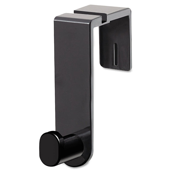 Plastic Coat Hook, 1 Hook, 1 3/4 x 5 1/4 x 4, Black