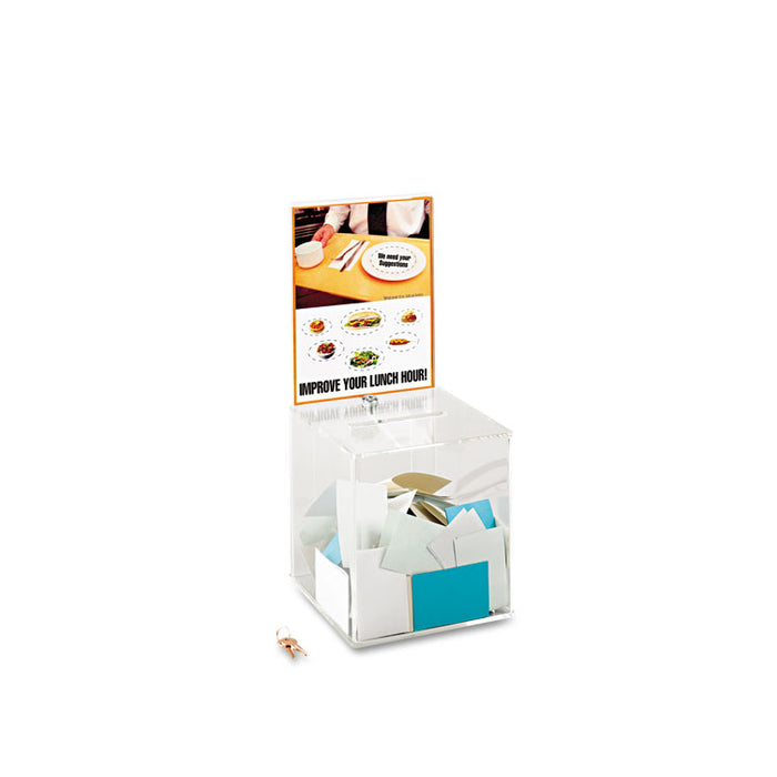 Large Acrylic Collection Box, 9 1/4 x 9 1/4 x 21, Clear