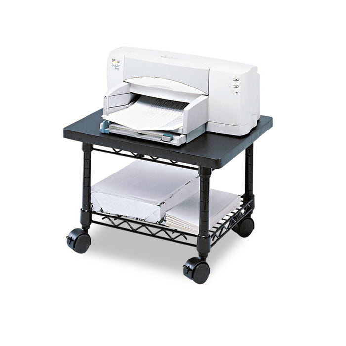 Underdesk Printer/Fax Stand, One-Shelf, 19w x 16d x 13.5h, Black