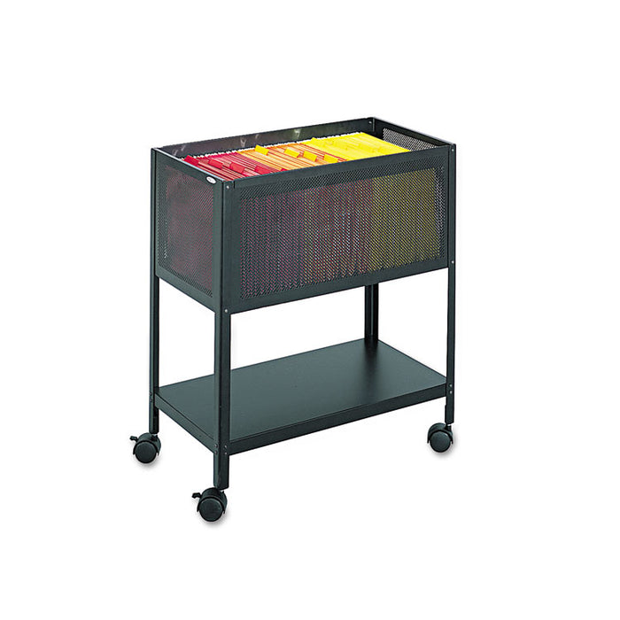 Steel Mesh Open Top Tub File, 13.5w x 24.25d x 27.5h, Black