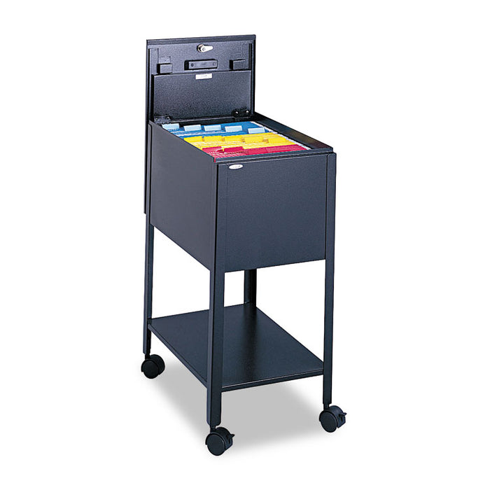 Standard Locking Mobile Tub File, Letter Size, 13.5w x 19.25d x 28h, Black