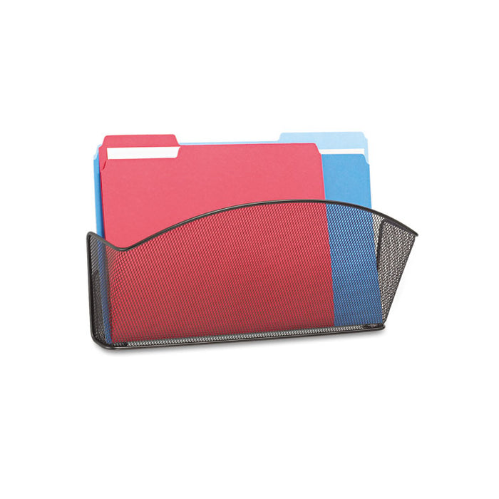 Onyx Mesh Wall Pockets, Legal Size, Black 15" x 3" x 9", Black