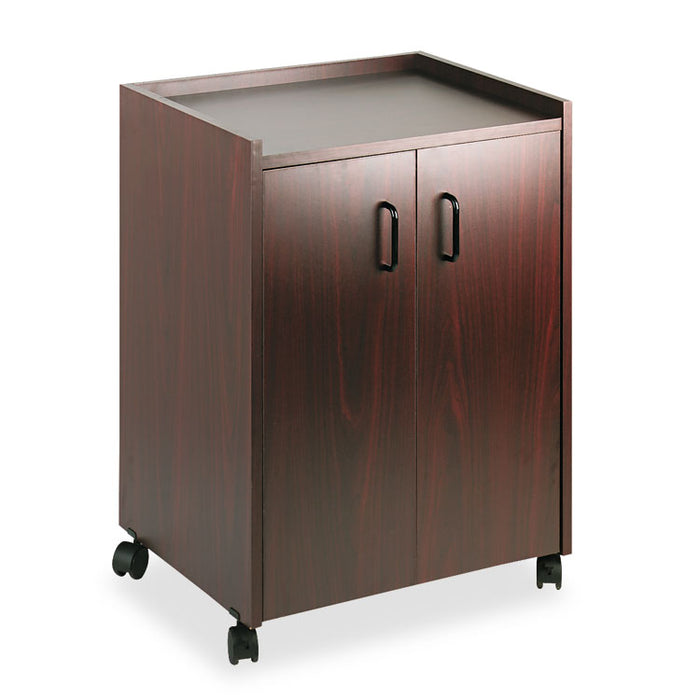 Mobile Refreshment Center, One-Shelf, 23w x 18d x 31h, Mahogany