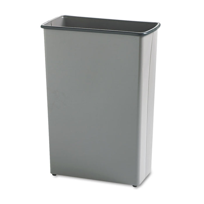 Rectangular Wastebasket, Steel, 22 gal, Charcoal