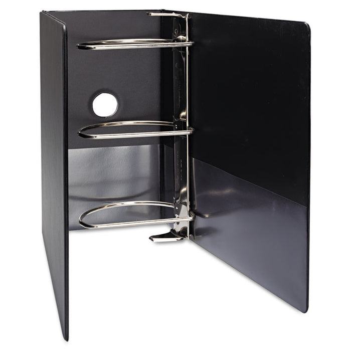 Clean Touch Locking D-Ring Reference Binder Protected w/Antimicrobial Additive, 3 Rings, 6" Capacity, 11 x 8.5, Black