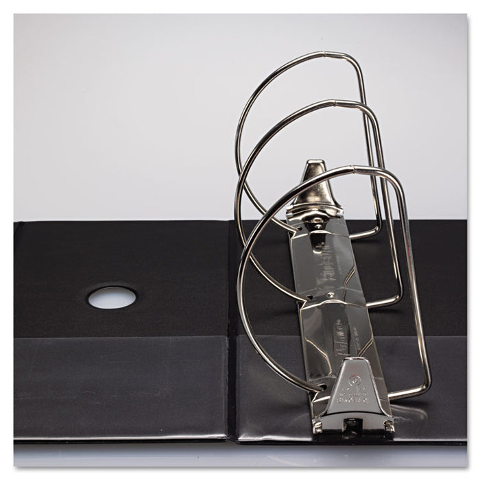 Clean Touch Locking D-Ring Reference Binder Protected w/Antimicrobial Additive, 3 Rings, 6" Capacity, 11 x 8.5, Black