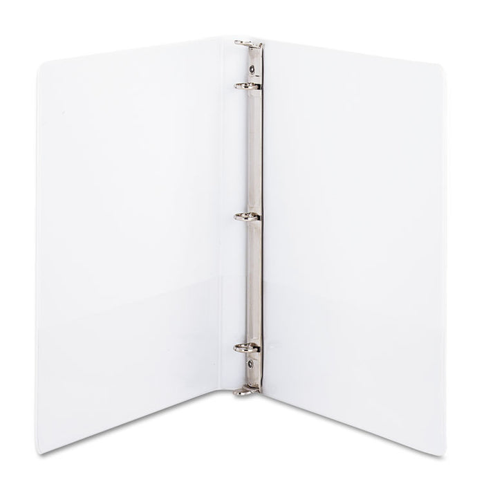 Clean Touch Locking Round Ring View Binder Protected w/Antimicrobial Additive, 3 Rings, 0.5" Capacity, 11 x 8.5, White