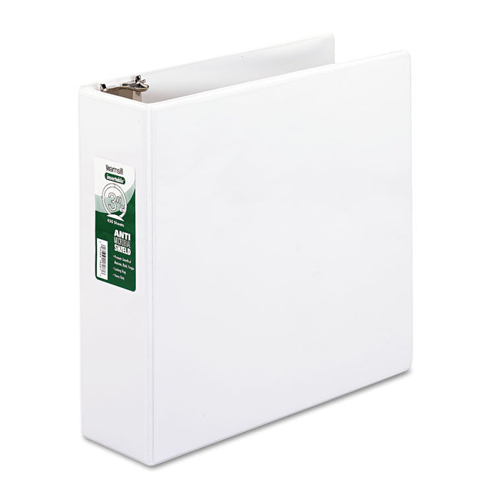 Clean Touch Locking Round Ring View Binder Protected w/Antimicrobial Additive, 3 Rings, 3" Capacity, 11 x 8.5, White