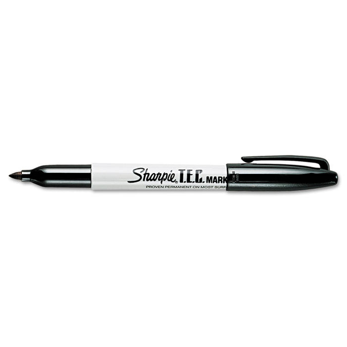T.E.C. Permanent Marker, Fine Bullet Tip, Black