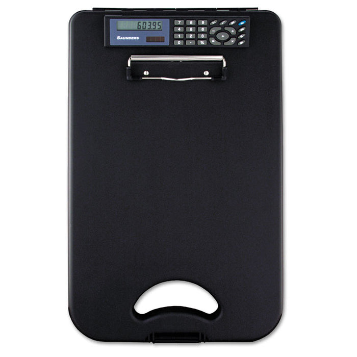 DeskMate II w/Calculator, 1/2" Clip Cap, 8 1/2 x 12 Sheets, Black
