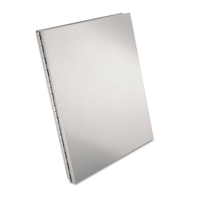 Snapak Aluminum Side-Open Forms Folder, 1/2" Clip Cap, 8 1/2 x 12 Sheets, Silver