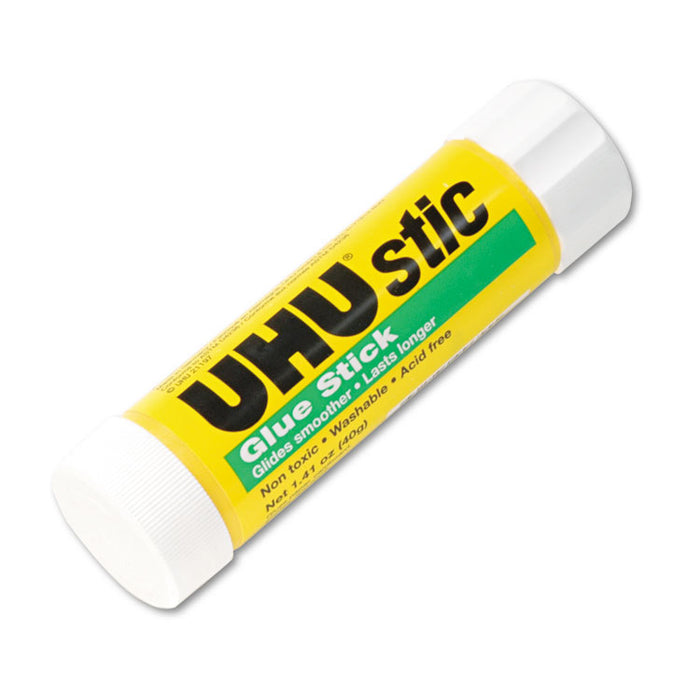 Stic Permanent Glue Stick, 1.41 oz, Applies and Dries Clear