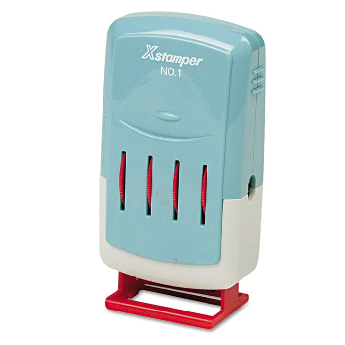 VersaDater Line Dater, Message Dater, 1 x 5/32, Pre-Inked, Red