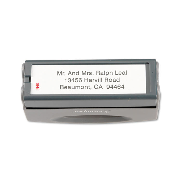 ECO Custom Message Stamp, N40, Pre-Inked/Re-Inkable