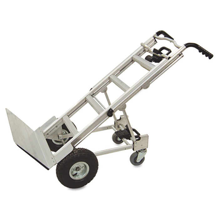 3-in-1 Convertible Hand Truck, 800-1000lb Cap., 21.06 x 21.85 x 48.03, Aluminum