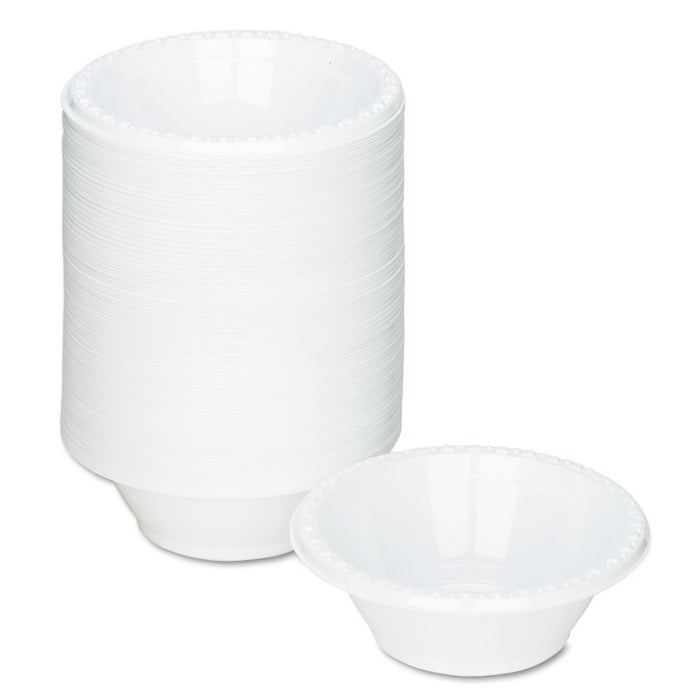 Plastic Dinnerware, Bowls, 5 oz, White, 125/Pack