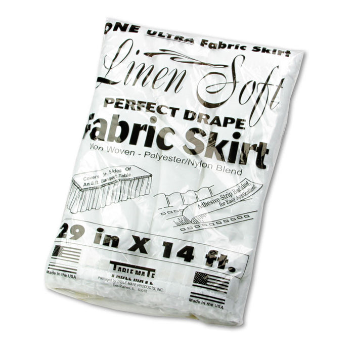 Table Set Linen-Like Table Skirting, 29" x 14ft, White