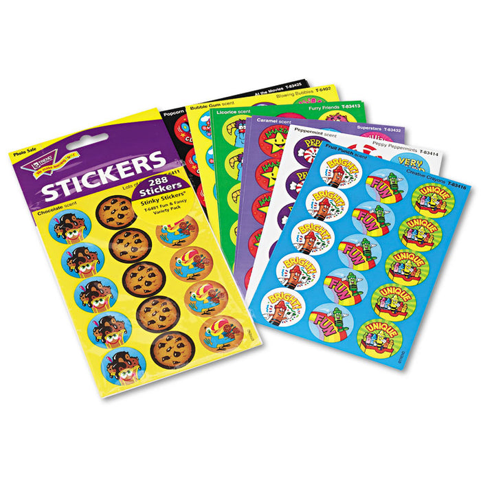 Stinky Stickers Variety Pack, Colorful Favorites, Assorted Colors, 300/Pack