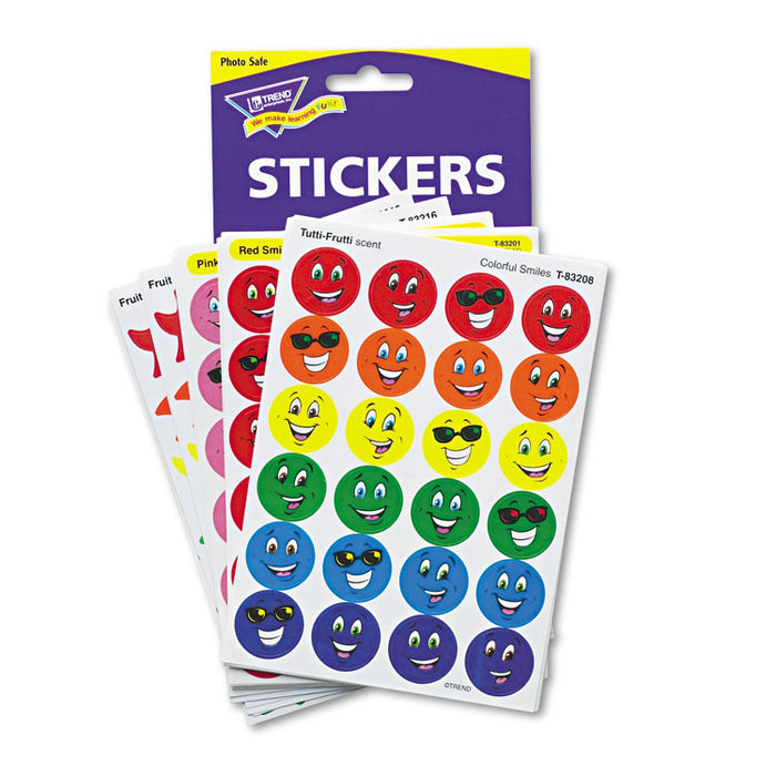 Stinky Stickers Variety Pack, Smiles and Stars, 648/Pack