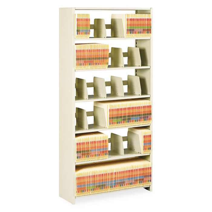 Snap-Together Steel Six-Shelf Closed Starter Set, 36w x 12d x 76h, Sand