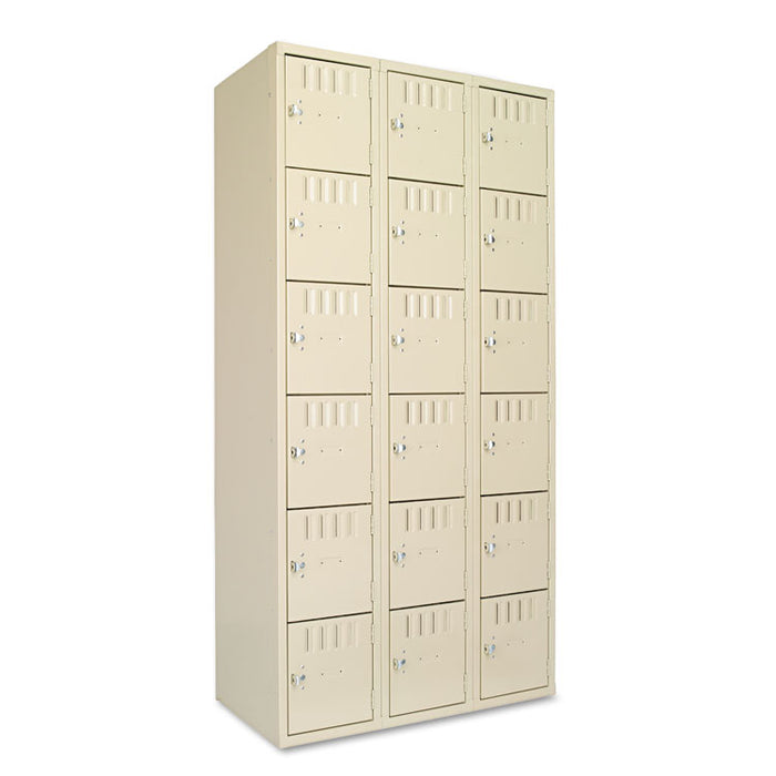 Box Compartments, Triple Stack, 36w x 18d x 72h, Sand