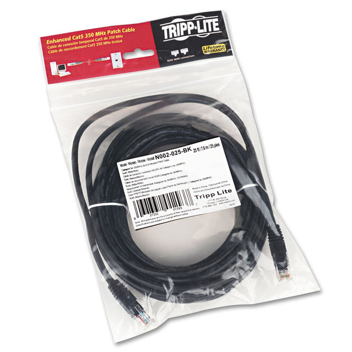 Cat5e 350MHz Molded Patch Cable, RJ45 (M/M), 25 ft., Black