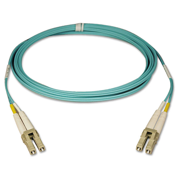 Duplex Multimode 50/125 OM3 LSZH Fiber Patch Cable (LC/LC), 10GB, 3 ft., Aqua