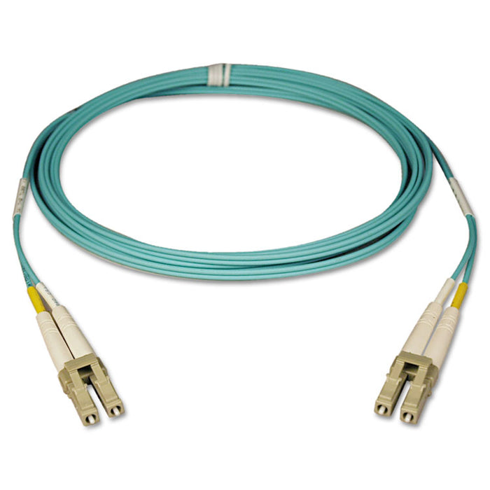 Duplex Multimode 50/125 OM3 LSZH Fiber Patch Cable (LC/LC), 10GB, 10 ft., Aqua