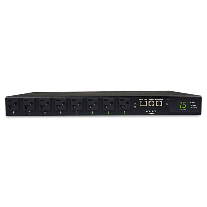 Single-Phase ATS/Switched PDU with LX Platform Interface, 8 Outlets, 12 ft Cord, Black
