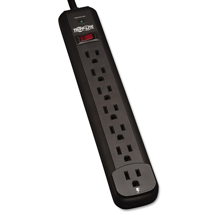 Protect It! Surge Protector, 7 Outlets, 12 ft Cord, 1080 Joules, Black