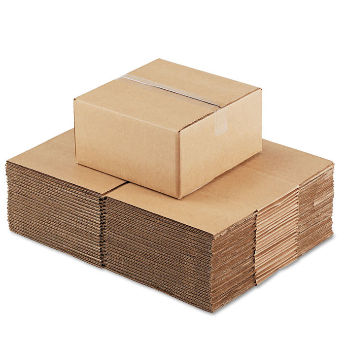 Fixed-Depth Shipping Boxes, Regular Slotted Container (RSC), 12" x 12" x 6", Brown Kraft, 25/Bundle