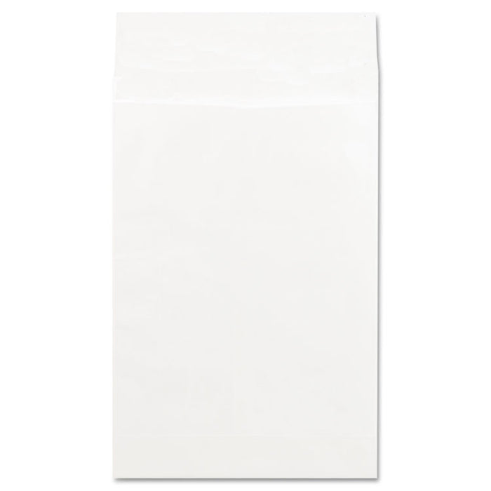 Deluxe Tyvek Expansion Envelopes, Open-End, 2" Capacity, #15 1/2, Square Flap, Self-Adhesive Closure, 12 x 16, White, 100/Box