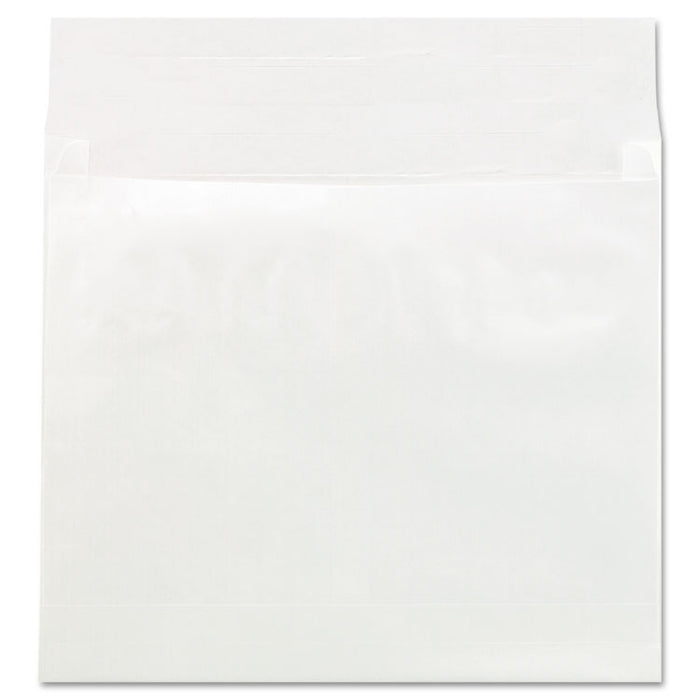 Deluxe Tyvek Expansion Envelopes, Open-Side, 4" Capacity, #15 1/2, Square Flap, Self-Adhesive Closure, 12 x 16, White, 50/CT