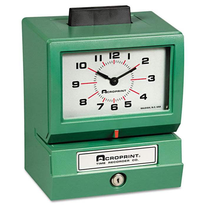 Model 125 Analog Manual Print Time Clock with Month/Date/0-23 Hours/Minutes