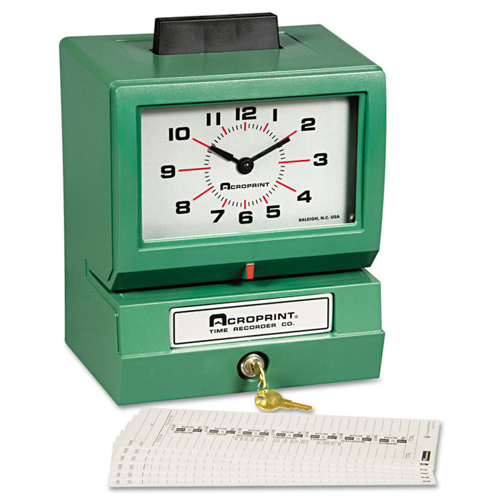 Model 125 Analog Manual Print Time Clock with Month/Date/0-23 Hours/Minutes