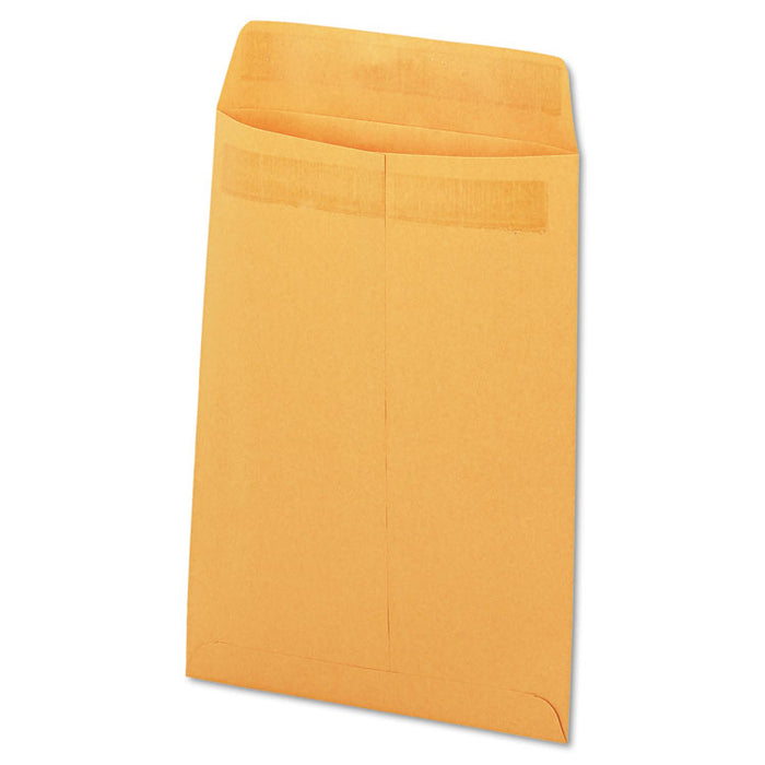 Self-Stick Open End Catalog Envelope, #10 1/2, Square Flap, Self-Adhesive Closure, 9 x 12, Brown Kraft, 250/Box