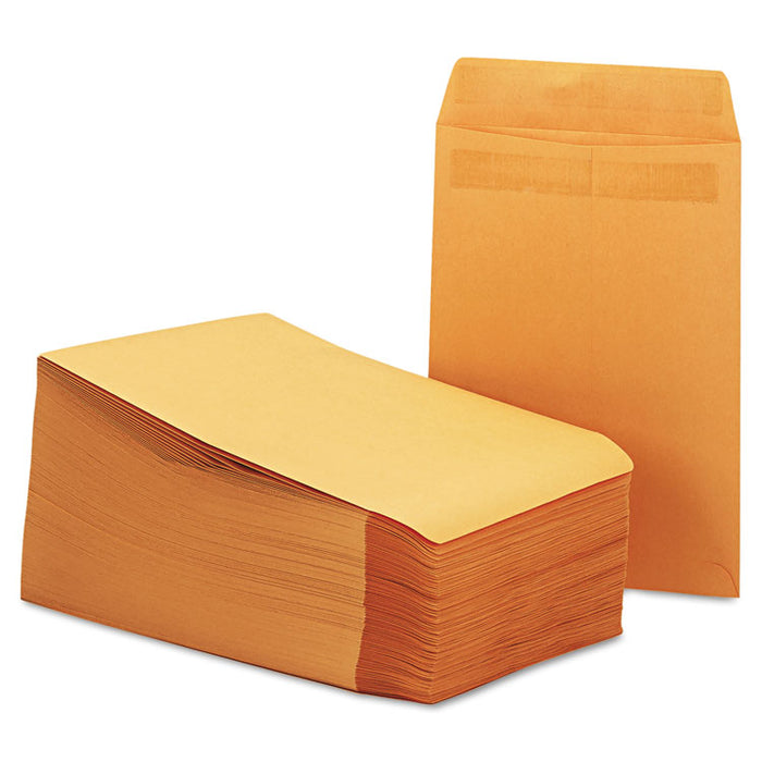 Self-Stick Open End Catalog Envelope, #10 1/2, Square Flap, Self-Adhesive Closure, 9 x 12, Brown Kraft, 250/Box