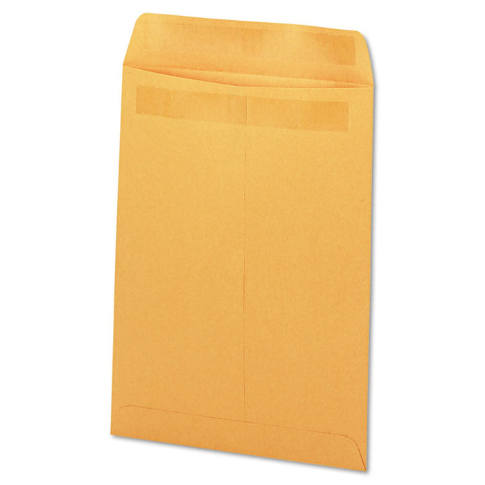 Self-Stick Open End Catalog Envelope, #13 1/2, Square Flap, Self-Adhesive Closure, 10 x 13, Brown Kraft, 250/Box