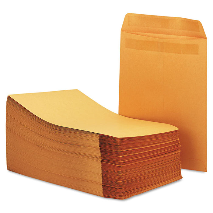 Self-Stick Open End Catalog Envelope, #13 1/2, Square Flap, Self-Adhesive Closure, 10 x 13, Brown Kraft, 250/Box