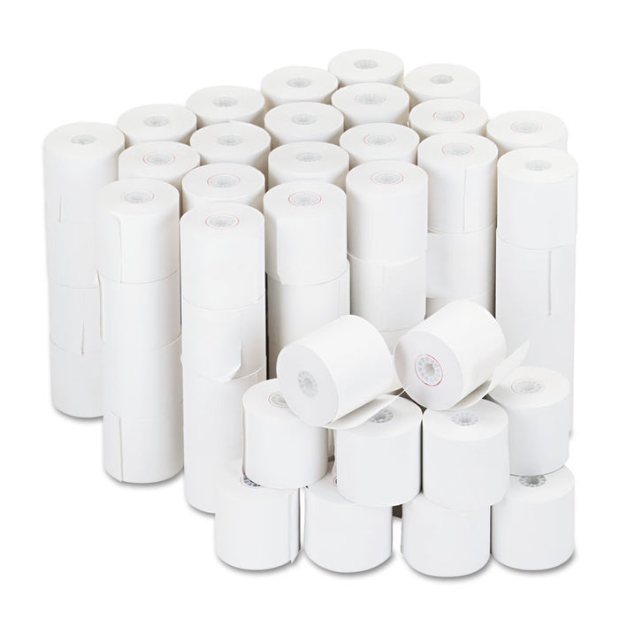 Impact & Inkjet Print Bond Paper Rolls, 0.5" Core, 2.25" x 126ft, White, 100/Carton