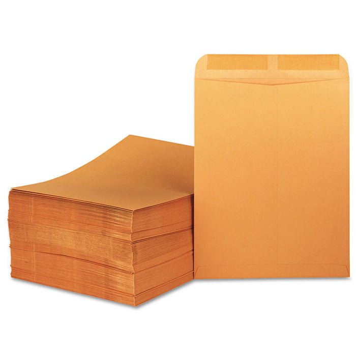 Catalog Envelope, 28 lb Bond Weight Kraft, #14 1/2, Square Flap, Gummed Closure, 11.5 x 14.5, Brown Kraft, 250/Box