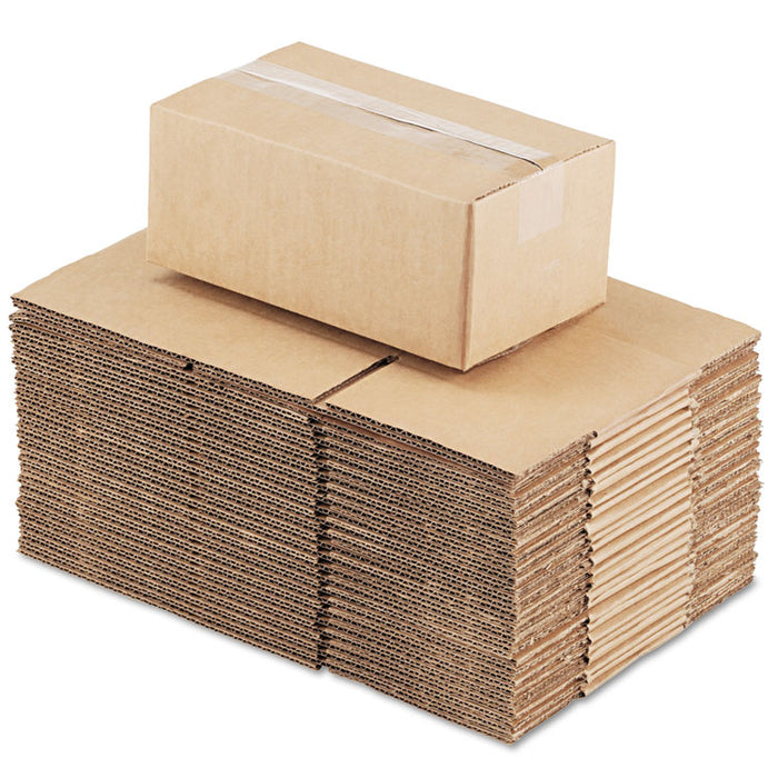 Fixed-Depth Shipping Boxes, Regular Slotted Container (RSC), 10" x 6" x 4", Brown Kraft, 25/Bundle